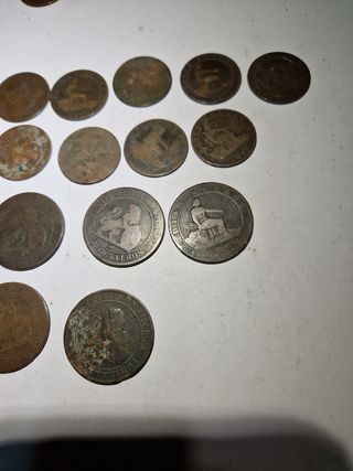 19 Monedas 1870: 2, 5 y 10 céntimos