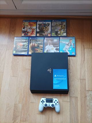 PS4 Pro (PlayStation 4 Pro) + 1 mando + 7 juegos