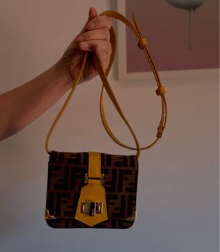 Mini borsa a tracolla Fendi Zucca
