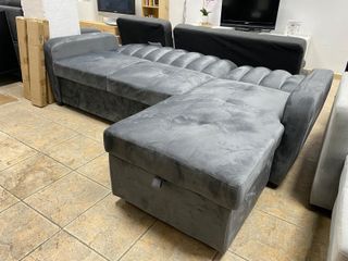 Sofá convertible en cama muy amplio y comodo -Gris