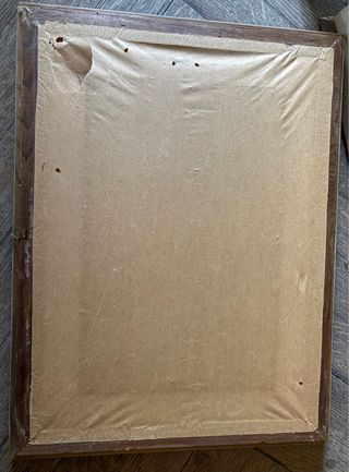 Dipinto olio primi '900, cornice legno