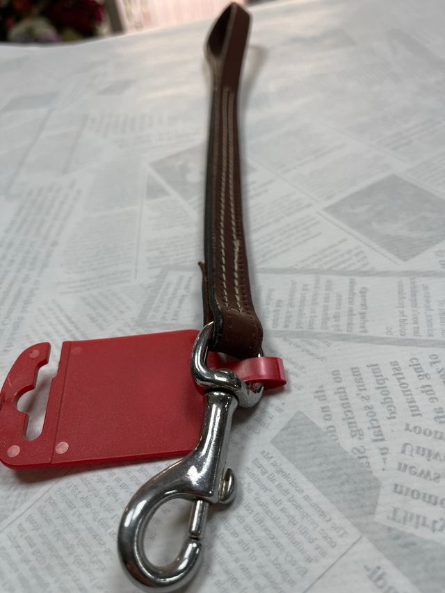 Correa perro cuero marrón - 45cm