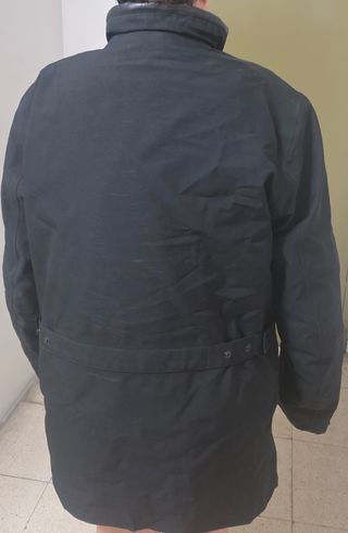 Chaqueta moto larga hombre