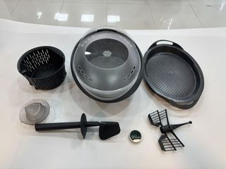 ROBOT DE COCINA THERMOMIX TM5 CON ESPATULA, MARIPOSA, CESTILLO Y VAROMA FALLA BASCULA