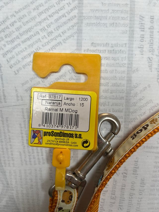 Correa perro ProSanDimas naranja