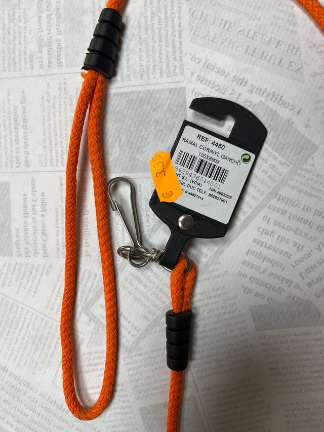 Correa porta-identificacion naranja RAMAL CORNEL