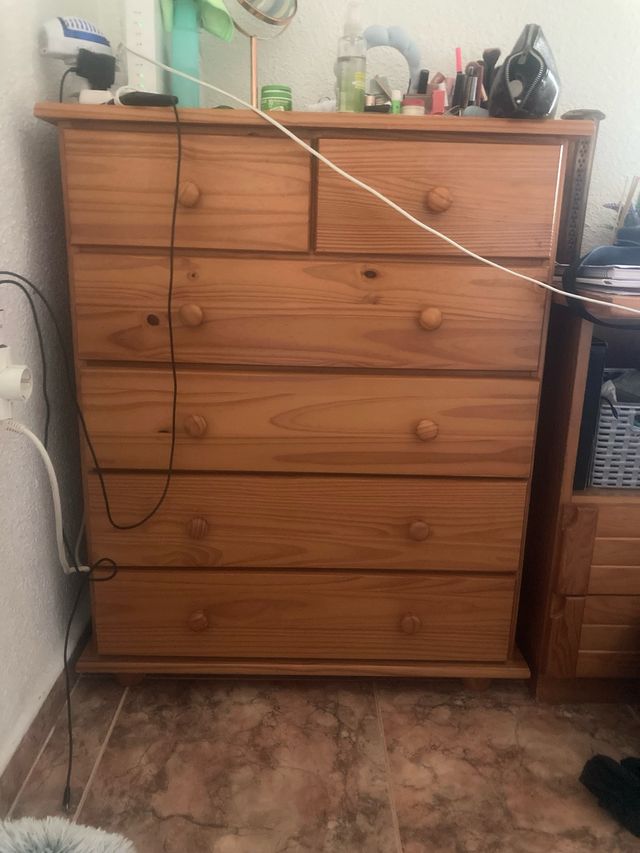 Cómoda 6 cajones madera pino RECOGER EN CHIVA