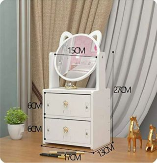 Organizzatore trucchi bianco legno