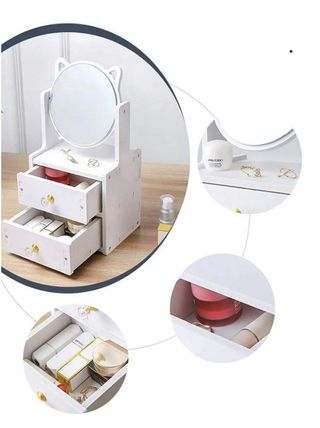 Organizzatore trucchi bianco legno