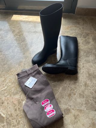 Pantalones montar niñ@ 8 años y botas talla 32
