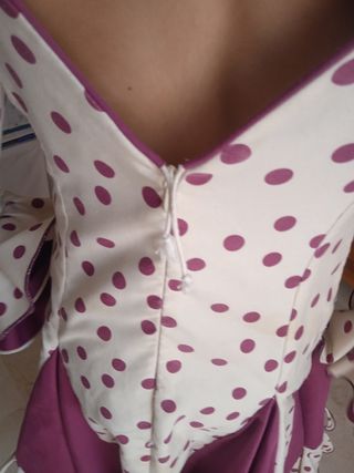 Vestido Flamenca niña lunares morados