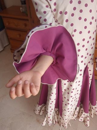 Vestido Flamenca niña lunares morados