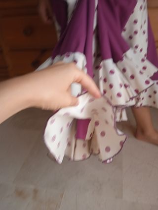 Vestido Flamenca niña lunares morados