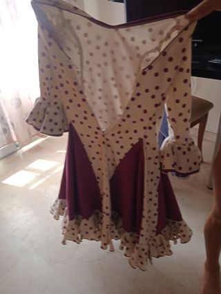 Vestido Flamenca niña lunares morados