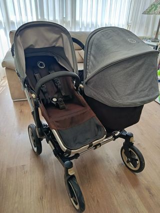 Bugaboo Donkey Gemelar Gris