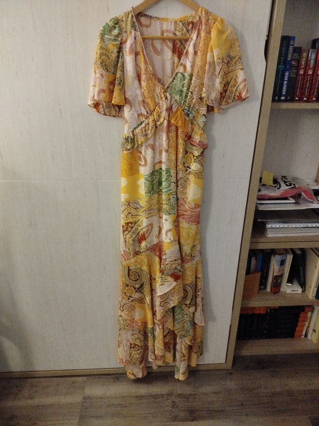 Vestido largo estampado fiesta