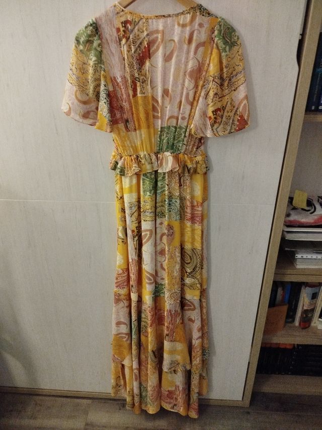 Vestido largo estampado fiesta