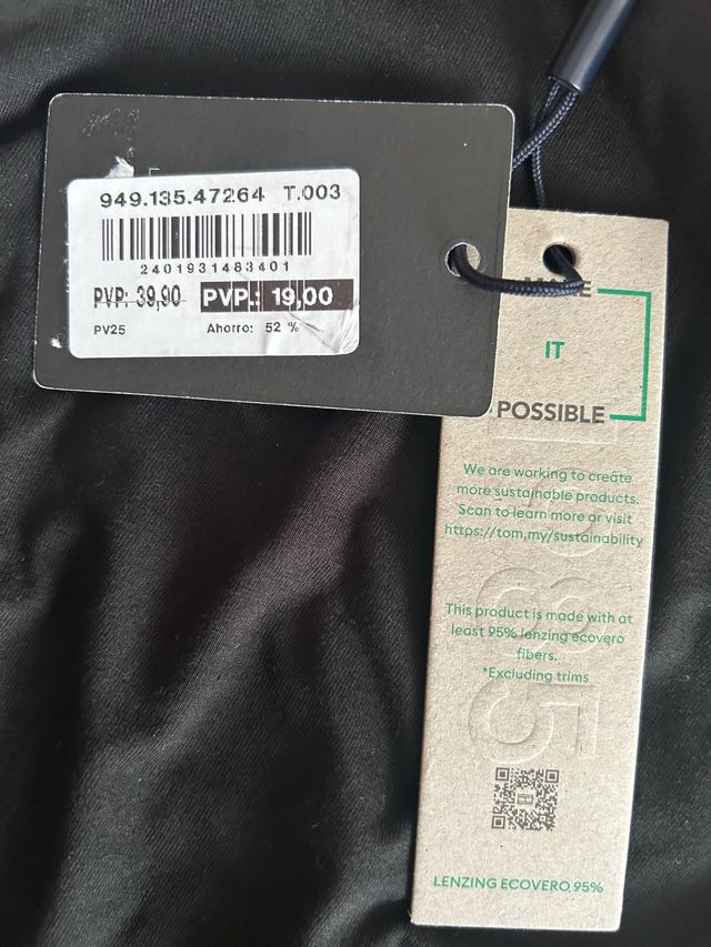 Top Tommy Jeans negro Tommy Hilfigher