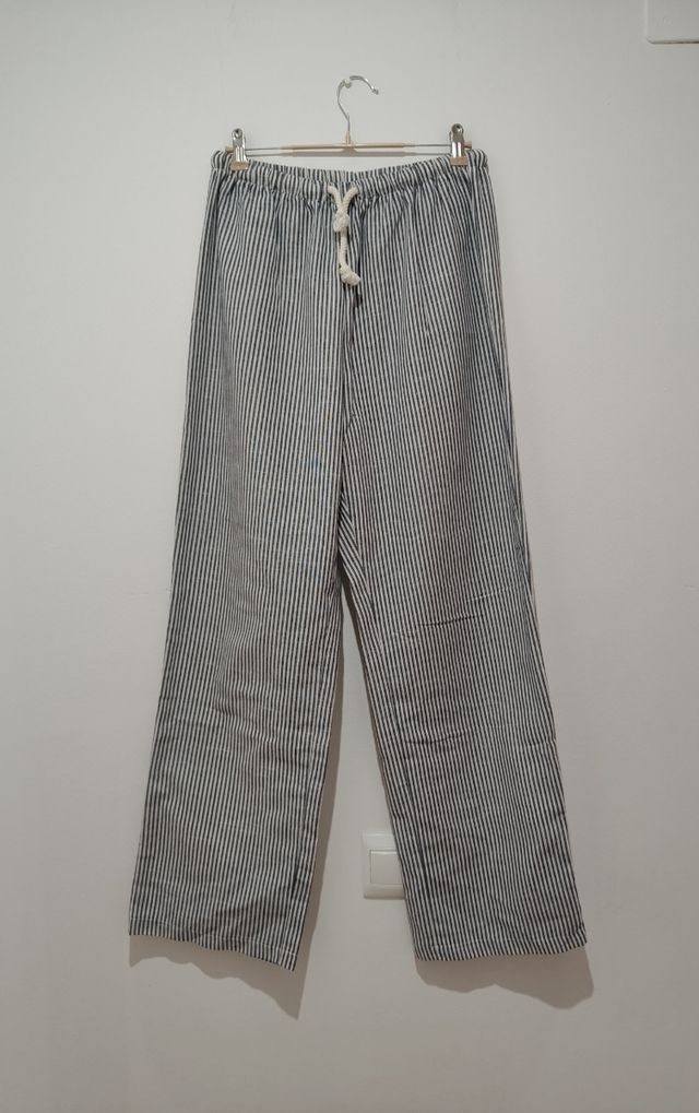 Pantalón rayas azul-blanco