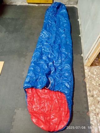 Saco dormir montaña azul-rojo
