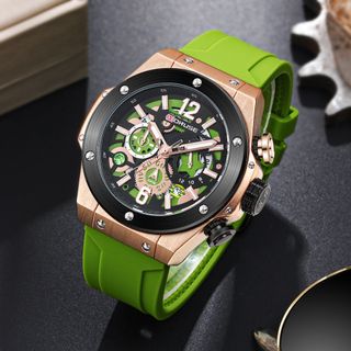 Reloj BORUSE cronógrafo verde-oro