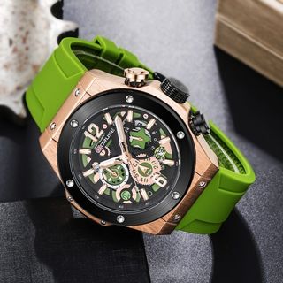 Reloj BORUSE cronógrafo verde-oro