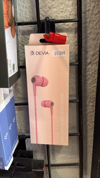Auriculares DEVIA Rosa Jack con Micro - Nuevo