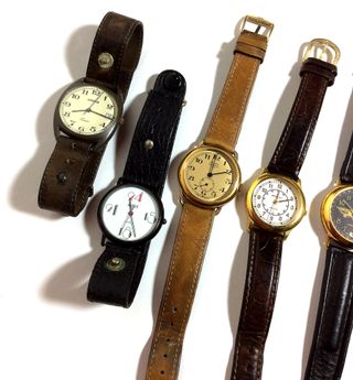 9 Relojes Vintage - Dorados y Marrones