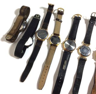 9 Relojes Vintage - Dorados y Marrones