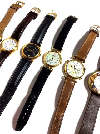 9 Relojes Vintage - Dorados y Marrones