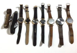9 Relojes Vintage - Dorados y Marrones