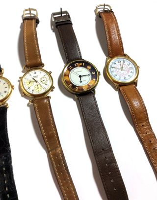 9 Relojes Vintage - Dorados y Marrones