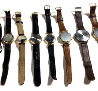 9 Relojes Vintage - Dorados y Marrones
