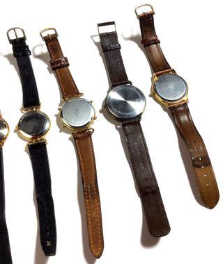 9 Relojes Vintage - Dorados y Marrones
