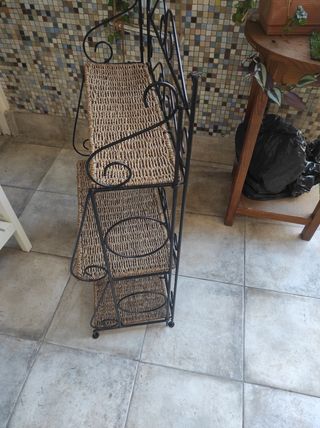 Estantería 3 niveles - Metal y Yute