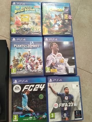 PS4 Slim (PlayStation 4) + 6 juegos