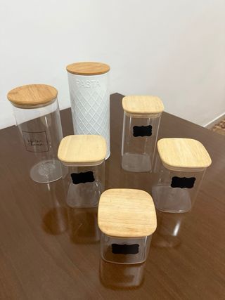 Set 6 barattoli vetro + metallo
