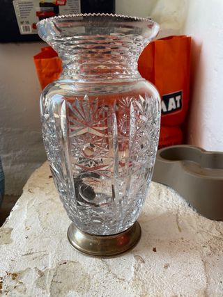 Jarron antiguo cristal