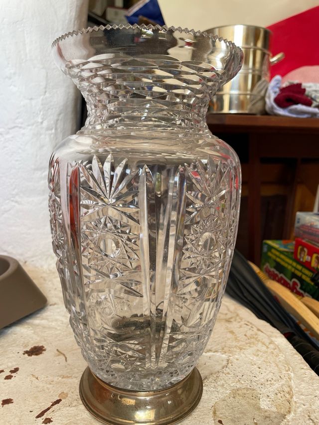 Jarron antiguo cristal