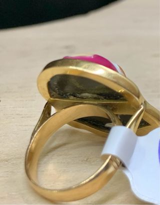 Anillo Cerámica China Antigua - Oro