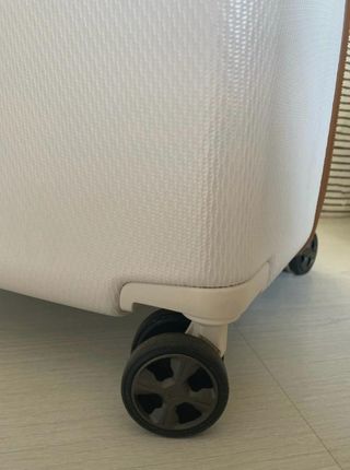 Maleta Delsey Paris Blanco-Marrón