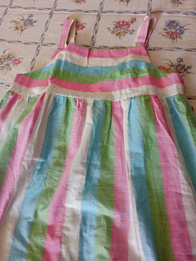 Vestido niña rayas multicolor