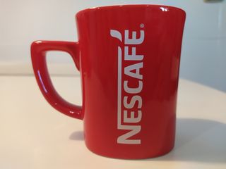 Taza Roja Nescafe Original Nueva