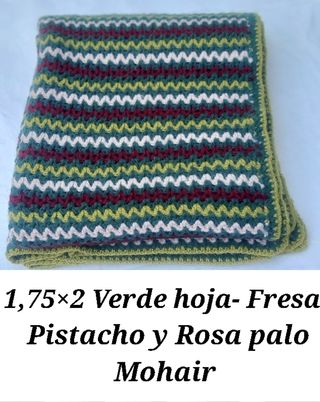 Mantas artesanales de ganchillo hechas a mano.