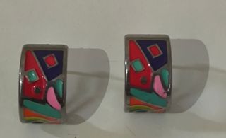 Collar y pendientes multicolor. Bisutería 