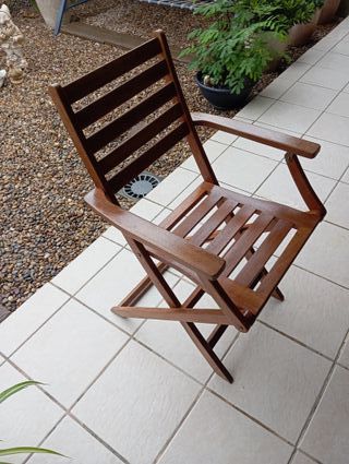 Mesa jardín madera + 4 sillas