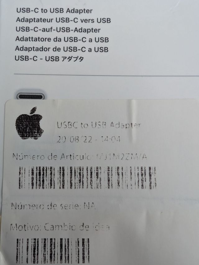 Adattatore USB-C a USB Apple