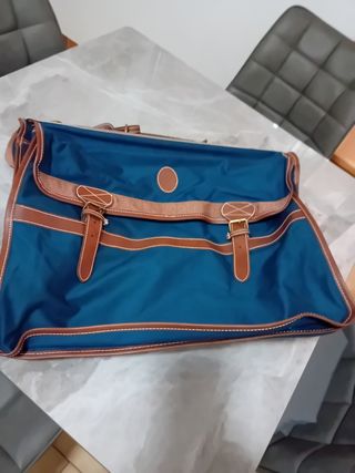 Valigia viaggio blu&marrone