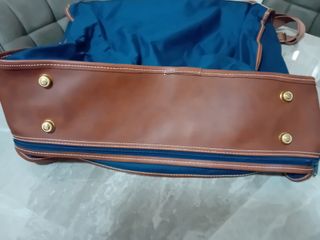 Valigia viaggio blu&marrone