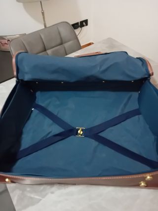Valigia viaggio blu&marrone